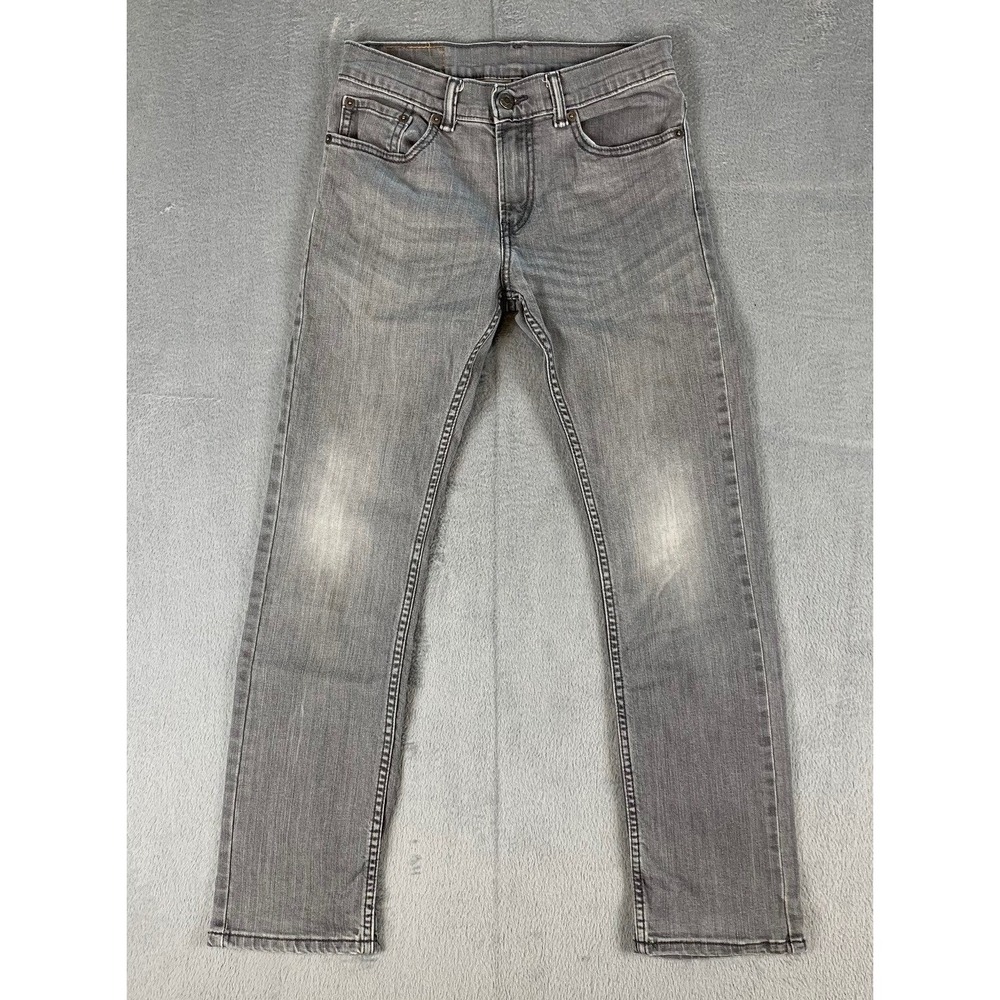 Levi's 511 Slim Fit Jeans Boys 12 Grey Faded Wash‎ Stretch Denim